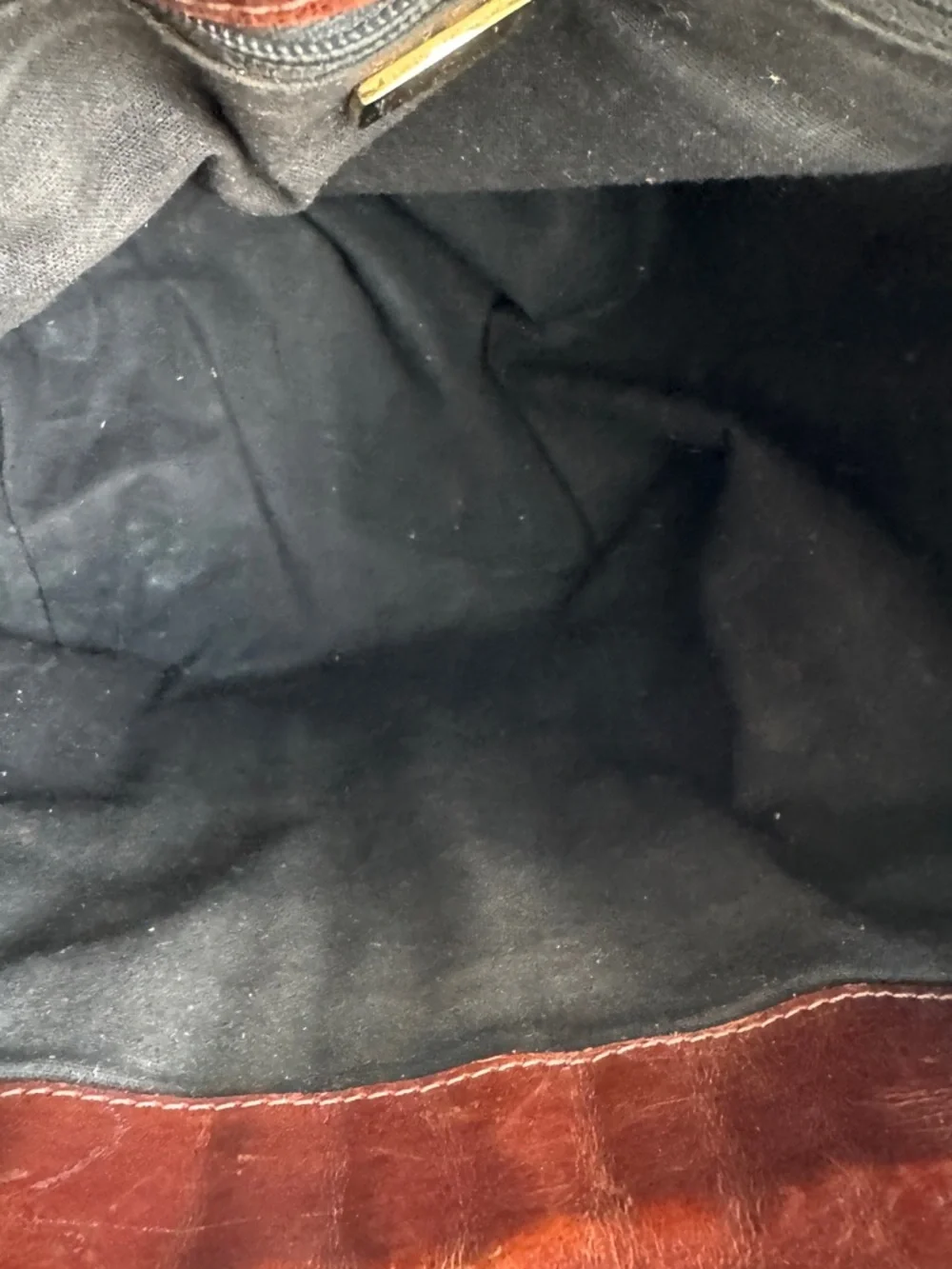 Vintage Woven Leather Crossbody Bag Brown Boho Artisan Basketweave Small Bucket - Picture 6 of 13